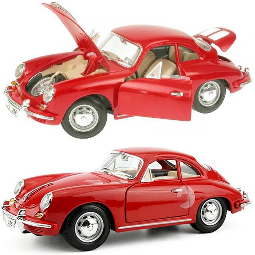 Coleção Bburago 1961 Porsche 356B coupe vermelho escala 1/18
