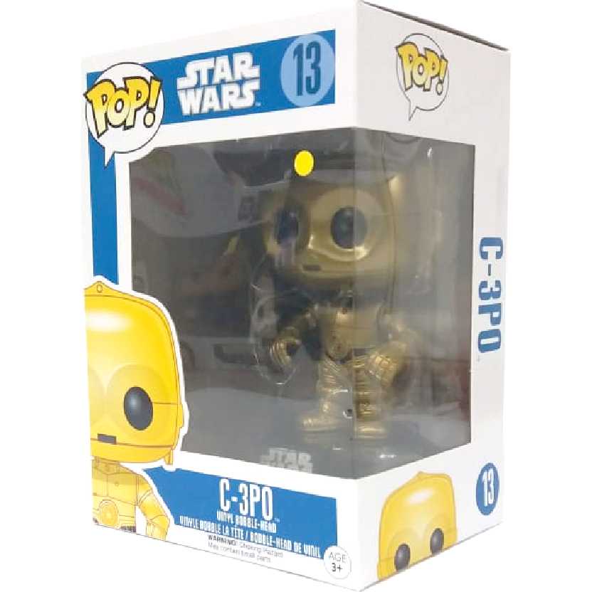 Coleção Funko Pop! Star Wars C-3PO vinyl figure número 13 Guerra nas Estrelas