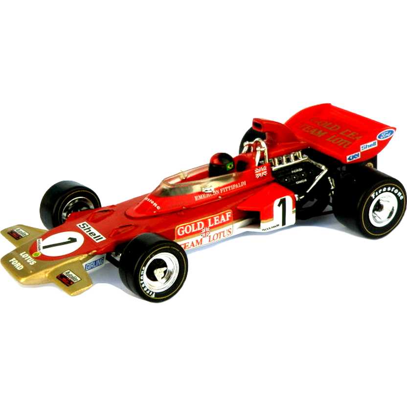Coleção Lendas Brasileiras do Automobilismo Emerson Fittipaldi Lotus 72D (1971) escala 1/43