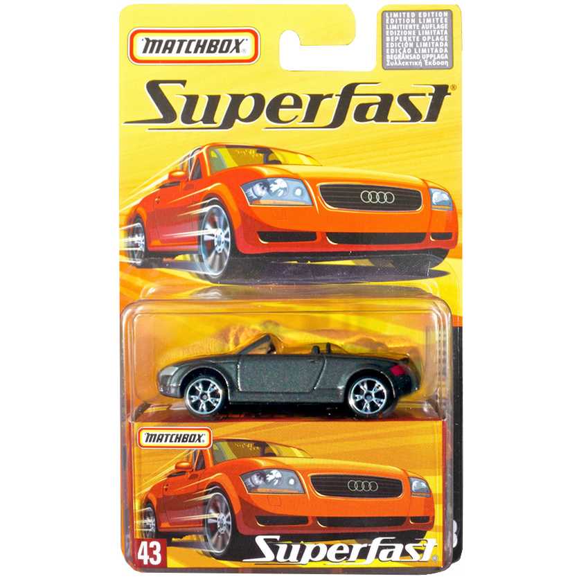 Coleção Matchbox 2005 Superfast Audi TT Roadster #43 H7755 escala 1/64