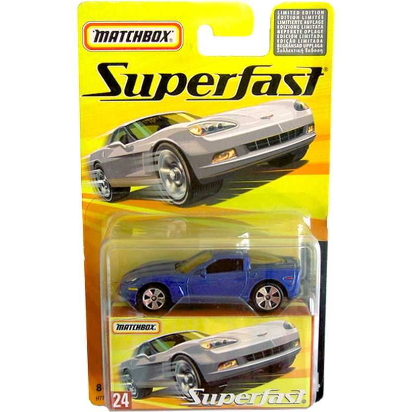 Coleção Matchbox Superfast 2005 Chevrolet Corvette C6 #24 H7779 escala 1/64