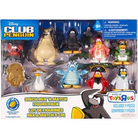 Disney Club Penguin Mix 'n Match Figure Packs with Coins & Cards