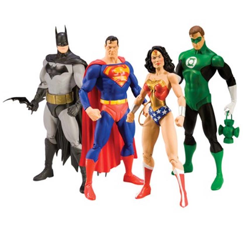 Conjunto Liga da Justiça (4 bonecos) Justice League ALEX ROSS DC Direct 