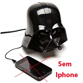 Darth Vader Star Wars (Guerra nas Estrelas) Rádio relógio com alarme e entrada AUX