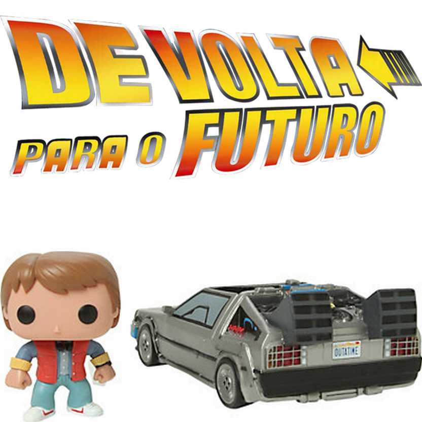 Delorean e Mart McFly De Volta para o Futuro Funko Pop Vinyl Movies 02 (Back to the Future