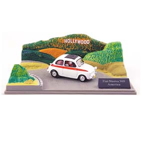 Diorama Fiat 500 America (Hollywood)