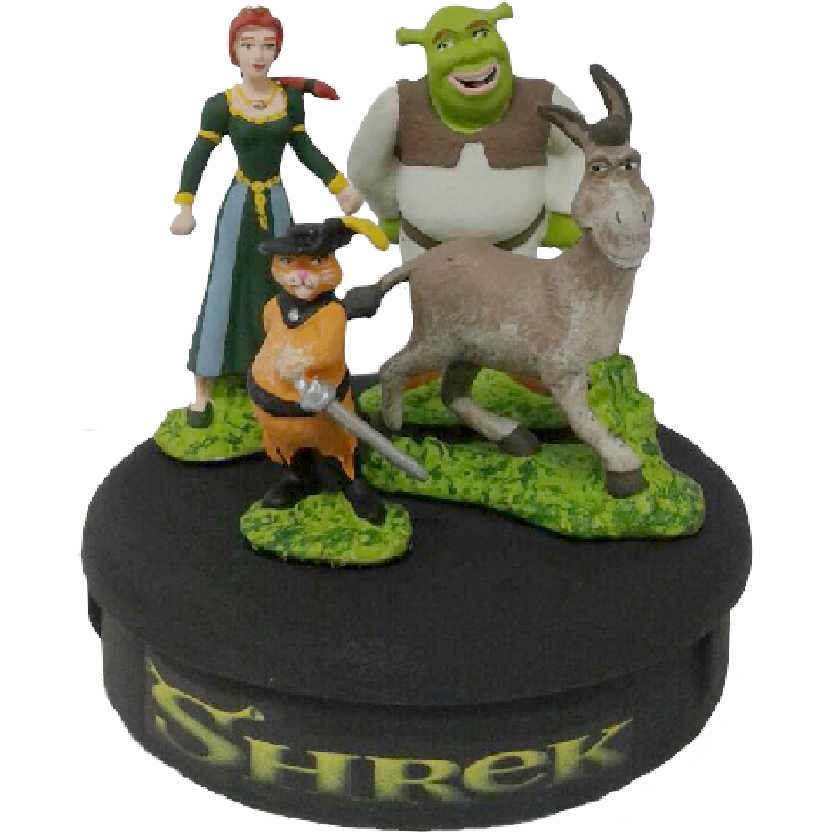 Diorama Shrek, Fiona, Burro e Gato de Botas