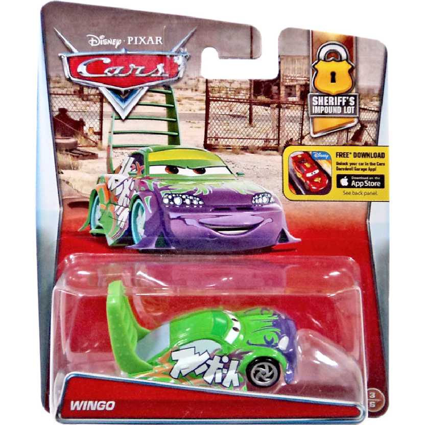 Disney Pixar Carros Wingo Cars Sheriffs Impound Lot diecast escala 1/55 número 3/6