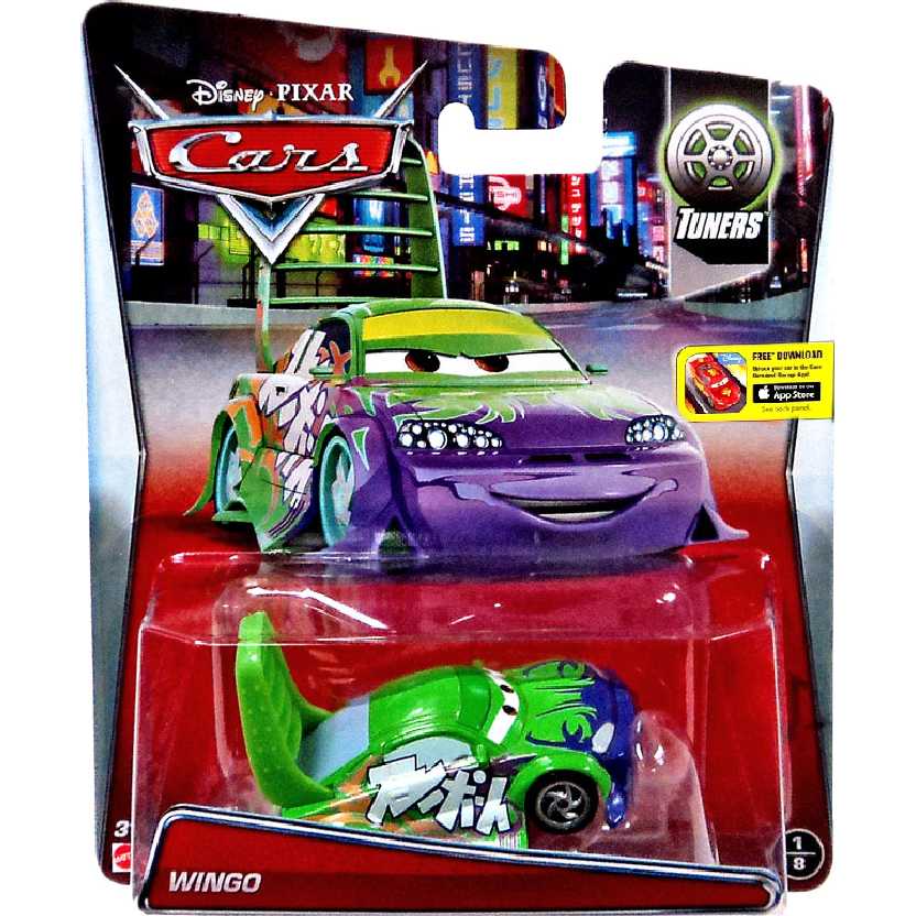 Disney Pixar Carros Wingo Cars Tuners diecast escala 1/55 número 1/8