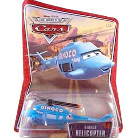 Disney Pixar The World of Cars Dinoco Helicopter #27 Helicóptero azul do filme Carros