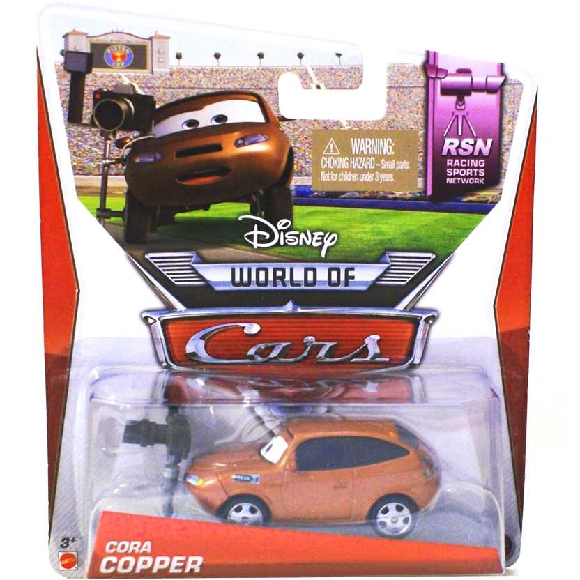 Disney World of Cars Cora Copper RSN Racing Sports Network 6/8 escala 1/55