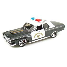 Dodge 330 Police da Maisto escala 1/18 (1963) Viatura da Polícia