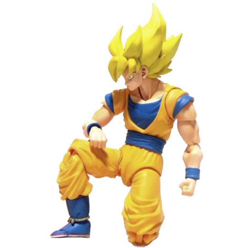 Boneco de Resina Goku Super Sayajin Desenho Dragon Ball em