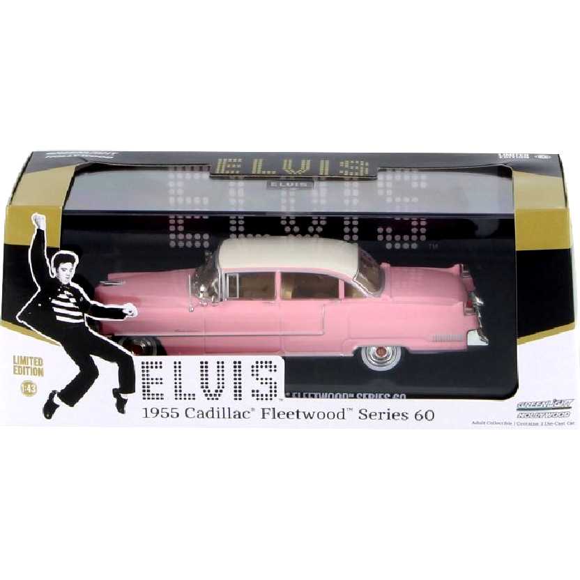 Elvis Presley 1955 Cadillac Fleetwood Series 60 rosa marca Greenlight escala 1/43