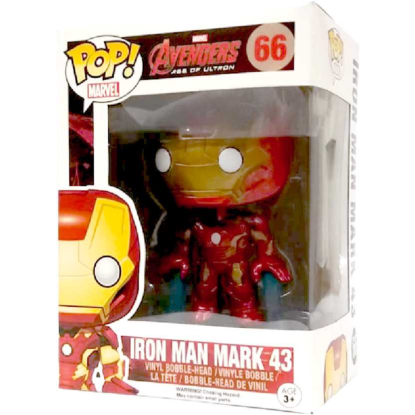 Funko POP! Iron Man Mark 43 (Homem de Ferro) Avengers Age of Ultron número 66