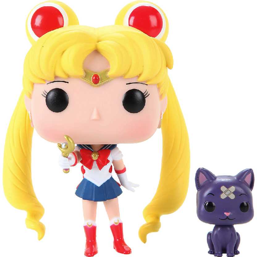 Funko Pop Animation Sailor Moon + Moon Stick e Luna Hot Topic vinyl figure número 90