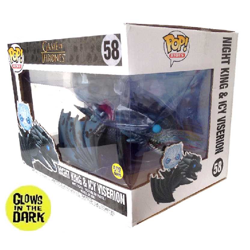 Funko Pop Game of Thrones Night King + Icy Viserion Brilha no Escuro (Glows in the Dark) #58