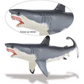 Grande Tubarão Branco ( miniaturas marinhas Safari Ltd ) 211202 Great White Shark