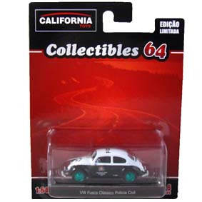 Green Machine Greenlight California Toys Collectibles 64 VW Fusca Polícia Civil SP 1/64