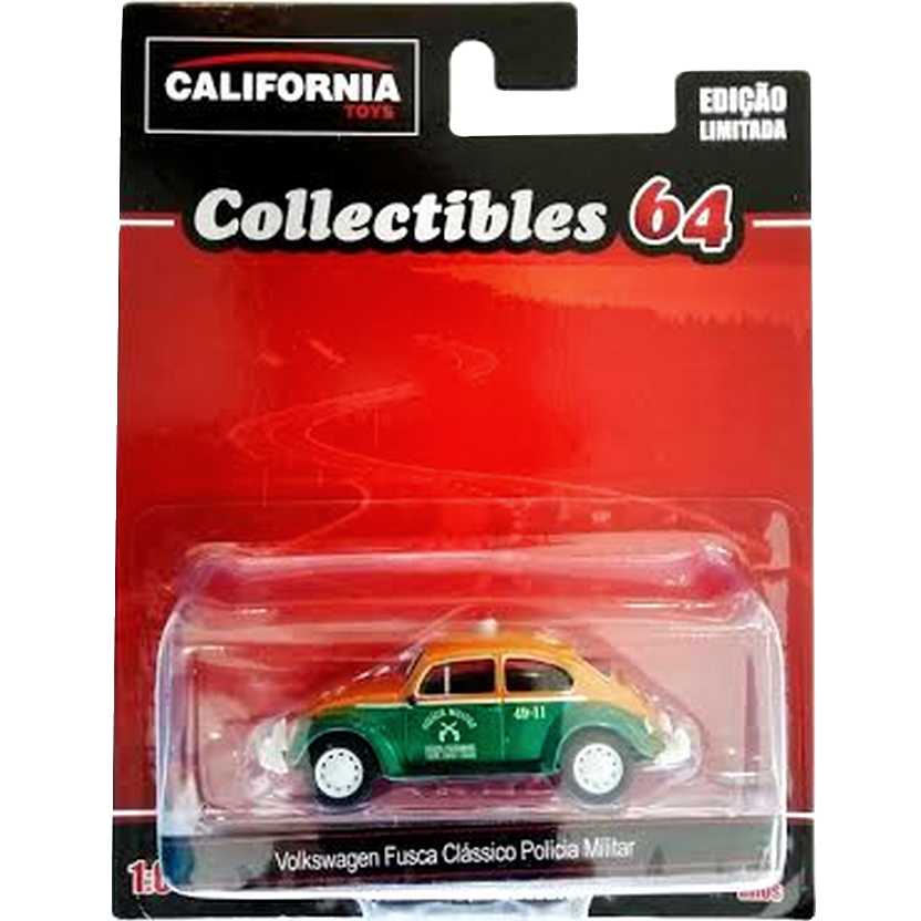 Green Machine VW Fusca Polícia Militar California Toys Collectibles series 2 escala 1/64