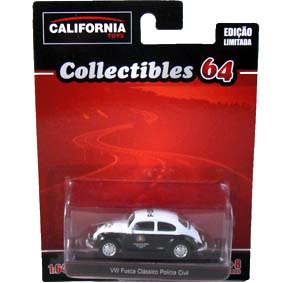 Greenlight California Toys Collectibles 64 VW Fusca Polícia Civil de São Paulo 1/64