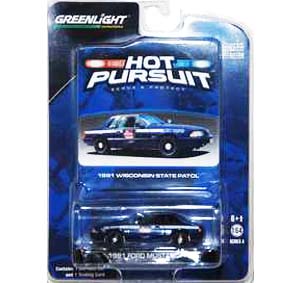 Greenlight Coleção Hot Pursuit Ford Mustang Wisconsin Police (1991) R4 42610