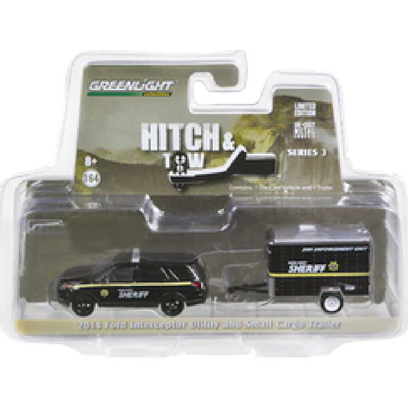 Greenlight Hitch and Tow series 3 2014 Ford Explorer Police + DWI Trailer escala 1/64 32030