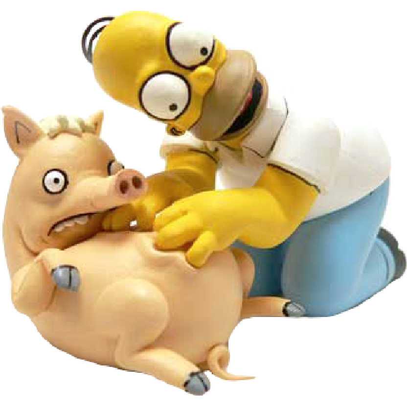 Homer e porco (lacrado) marca McFarlane Toys boneco colecionável com som