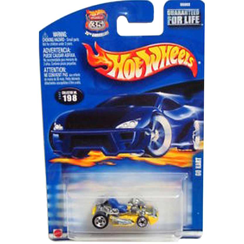 Hot Wheels 2002 Go Kart amarelo escala 1/64 Collector 198 55083