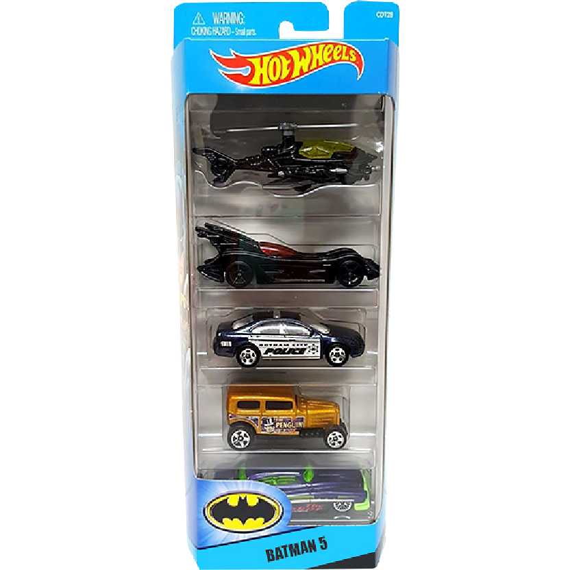 Pack Com 5 Carrinhos Hot Wheels Batman