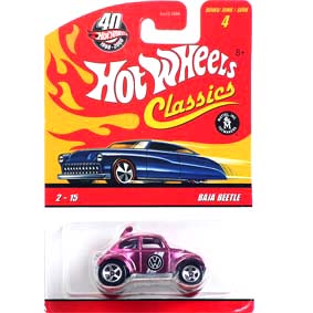 Hot Wheels Classics 2008 Vw Baja Beetle Fusca M1859 series 4 Spectraflame Pink / Rosa