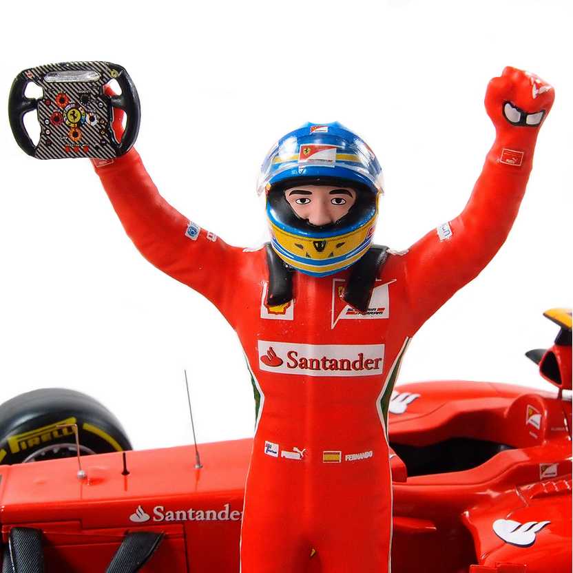 Hot Wheels Ferrari F2012 Winner GP Malaysia Fernando Alonso 2012 - escala 1/18 Mattel BBW94