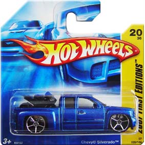 Hot Wheels Guia 2007 Chevy Silverado azul K6152 series 20/36 020/156 