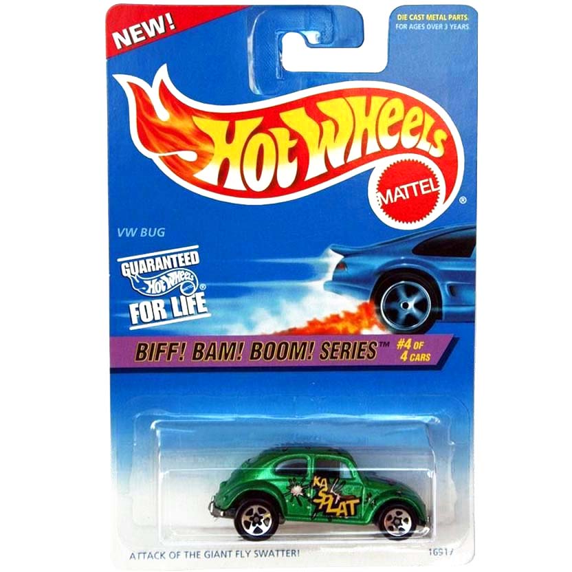 Hot Wheels poster 1996 VW (Fusca) Bug Biff! Bam! Boom! 4/4 collector #543 16917