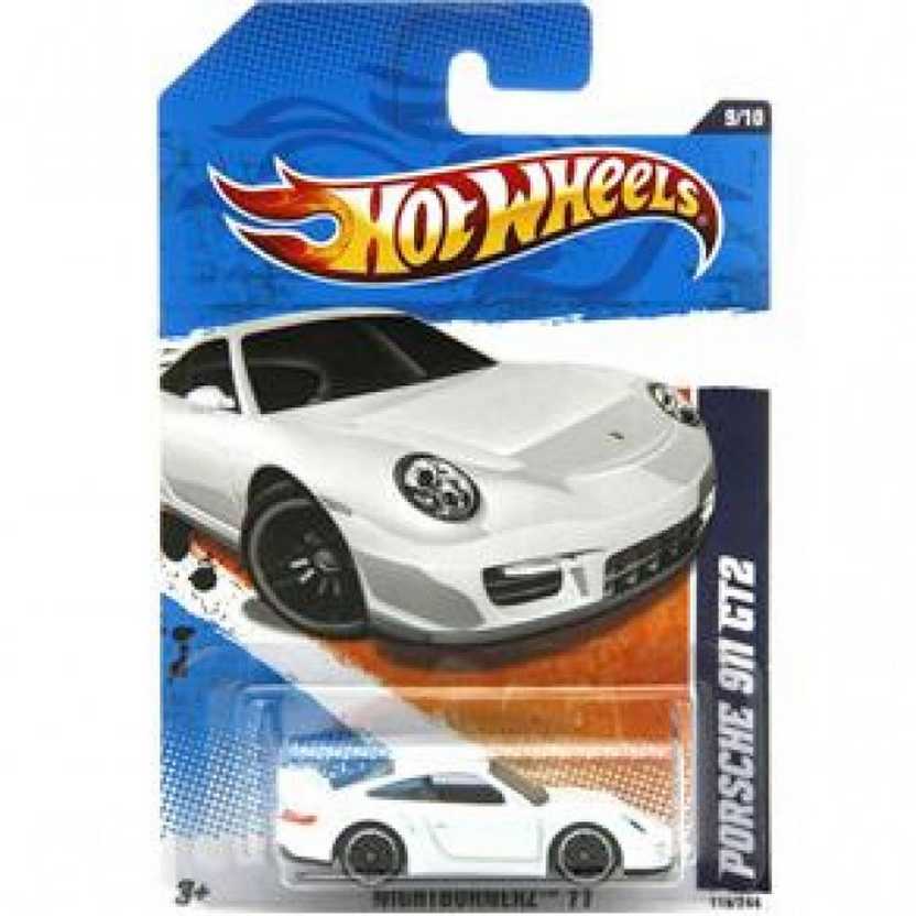 Hot Wheels poster 2011 Porsche 911 GT2 branco V5223 series 9/10 119/244