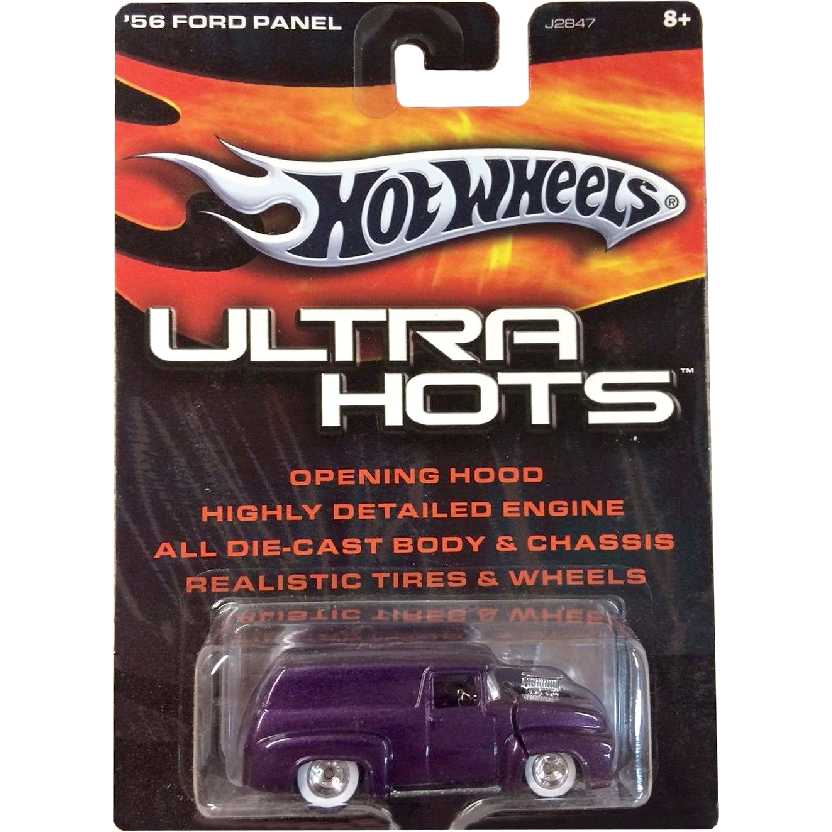 Hot Wheels Ultra Hots 56 Ford Panel Truck roxo metálico J2847 escala 1/64