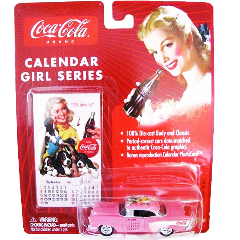 Johnny Lightning escala 1/64 : 57 Chevy Bel Air Coca-Cola Calendar series 370-00