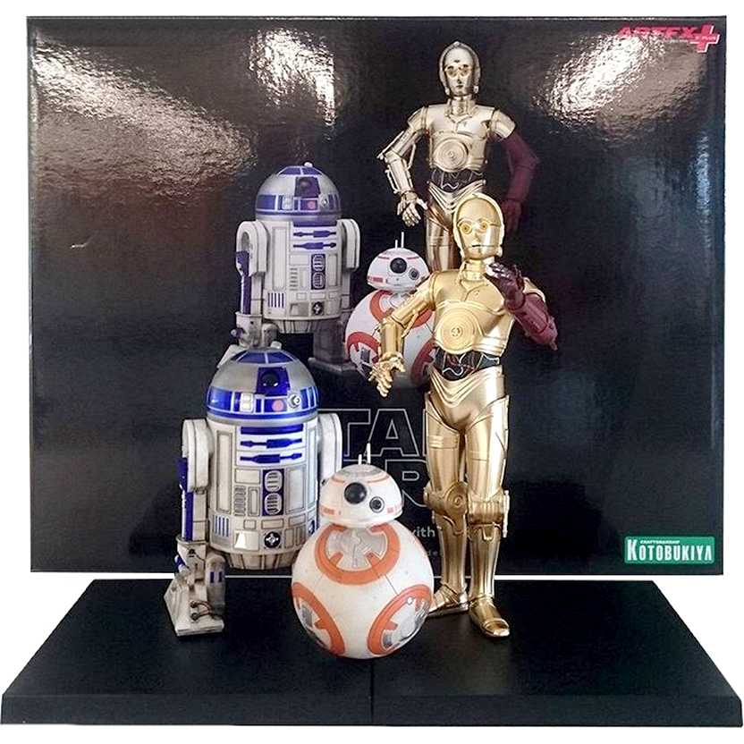 Kotobukiya Star Wars ArtFX+ C-3PO, R2-D2, e BB-8 The Force Awakens Episode VII 7 Statue Pack