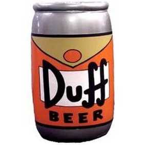 Lata de cerveja inflável - DUFF (Homer Simpsons)