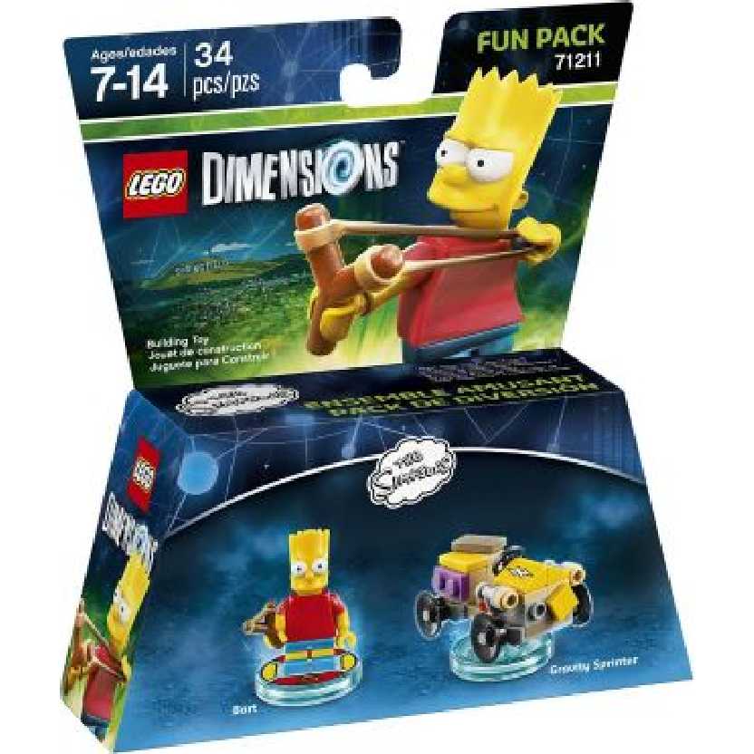 Lego Dimensions The Simpsons Bart + Gravity Sprinter (34 peças) 71211