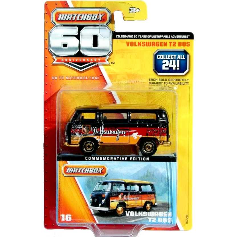 Matchbox 60 Anniversary 16/24 VW Kombi - Volkswagen T2 Bus Y5339 escala 1/64