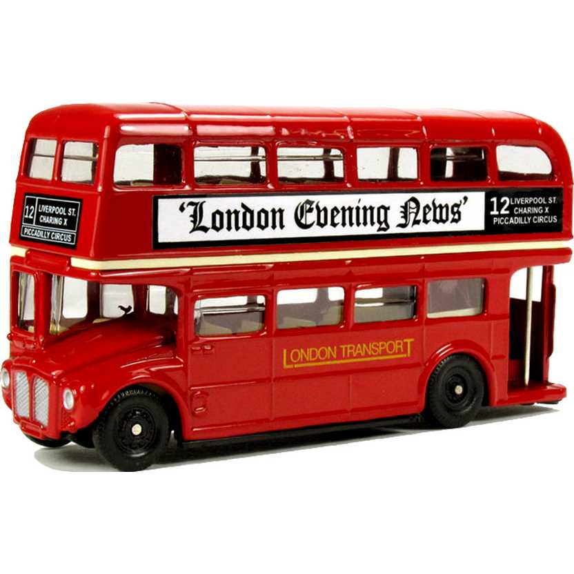 Miniatura de ônibus inglês 2 andares (London Bus) Oxford escala 1/76 76LD001