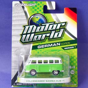 Miniatura Greenlight Motor World série 7 VW Samba bus (Kombi) R7 96070
