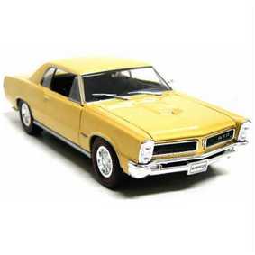 Miniaturas de Carros Welly Pontiac GTO (1965) dourado metálico