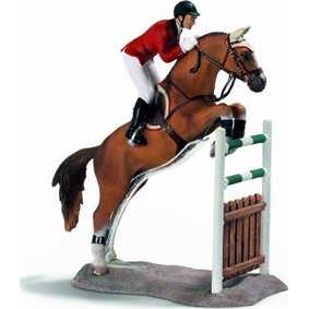 Miniaturas Schleich Brasil :: Cavaleiro de equitação saltando 42026