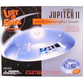 Nave Jupiter II Perdidos no Espaço com Dr. Smith, Will Robinson e Robô B-9
