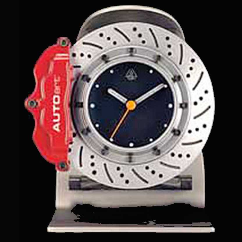 Relógio de Mesa suspensão e freio à disco da marca Autoart (Auto Art) com alarme