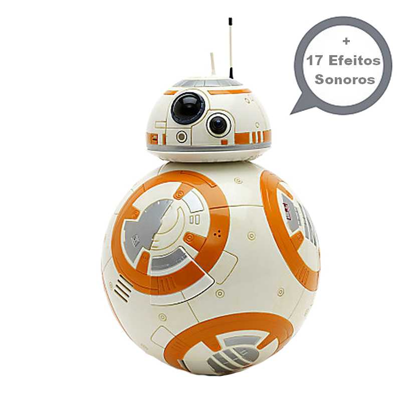 Star Wars robô BB-8 com efeitos sonoros e luz - Disney Store Star Wars BB-8 Talking +17 sound