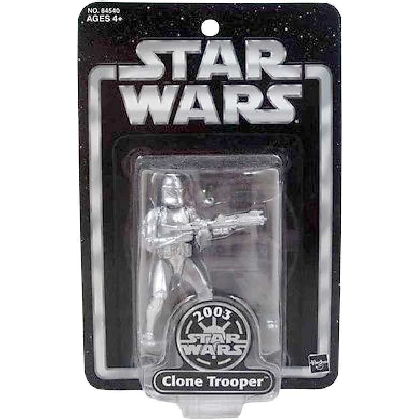 Star Wars Silver Clone Trooper Hasbro Action Figure