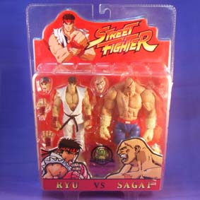Street Fighter marca Sota Toys Bonecos Ryu e Sagat (abertos)